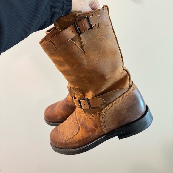 Broken Homme Brown Lukas Harness Leather Work Boots 9EEE‎ main image 8